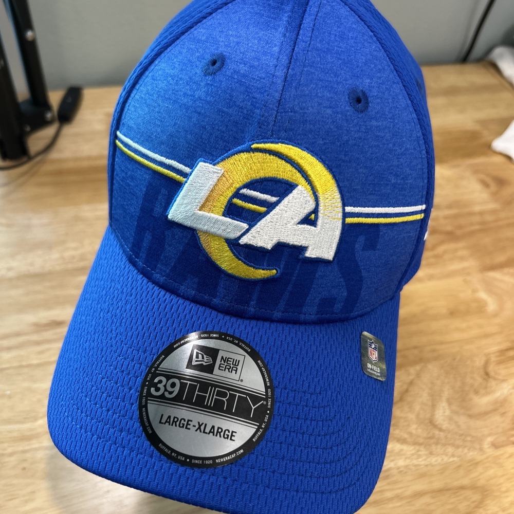 Los Angeles Rams New Era 2023 NFL Training Camp 39THIRTY Flex Hat Royal Large XL